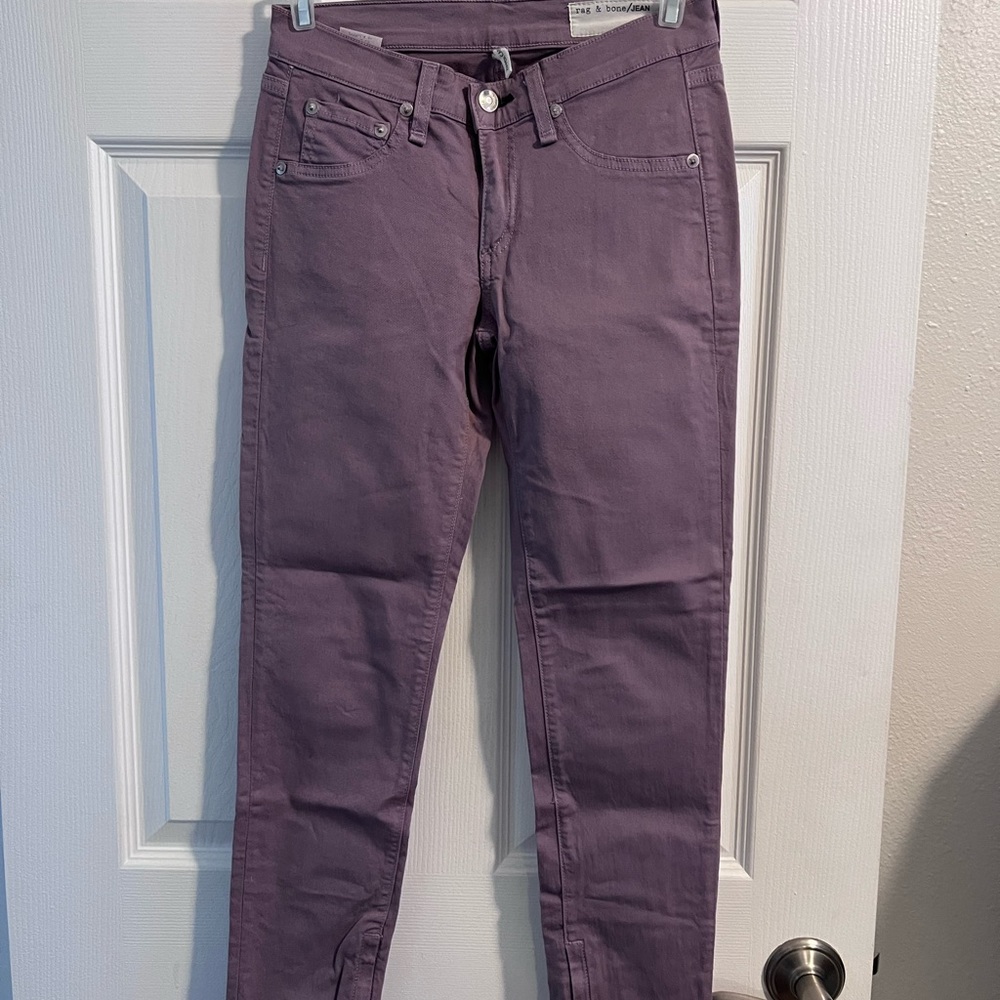 Rag & Bone Lavender Zipper Capri - Size 24 - Picture 3 of 8